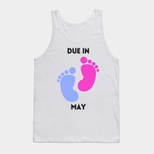 Due in May Baby Footprints Gift Tank Top